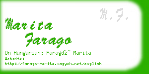 marita farago business card